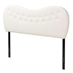 Tête de lit Queen Size Baxton Studio Brantley en tissu bouclé crème de style moderne