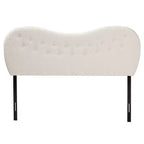 Tête de lit Queen Size Baxton Studio Brantley en tissu bouclé crème de style moderne