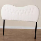 Tête de lit Queen Size Baxton Studio Brantley en tissu bouclé crème de style moderne