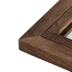 Dovelina Miroir sur pied décoratif en bois avec fenêtre cintrée
