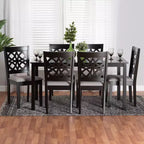 Baxton Studio Abigail Modern Fabric Wood Dining Set