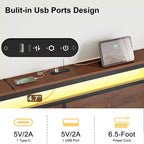 Cadre de lit moderne Hausource avec tête de lit LED, 4 tiroirs de rangement, sommier tapissier non requis