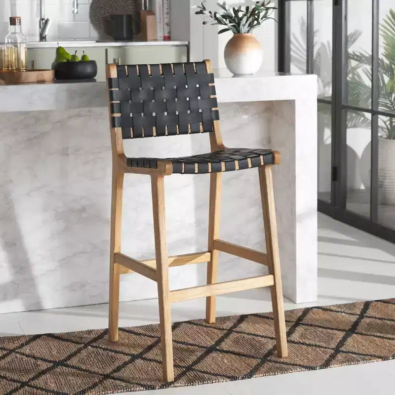 Tabouret de bar en cuir Adah - Safavieh