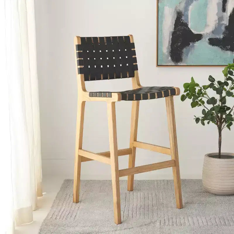 Tabouret de bar en cuir Adah - Safavieh