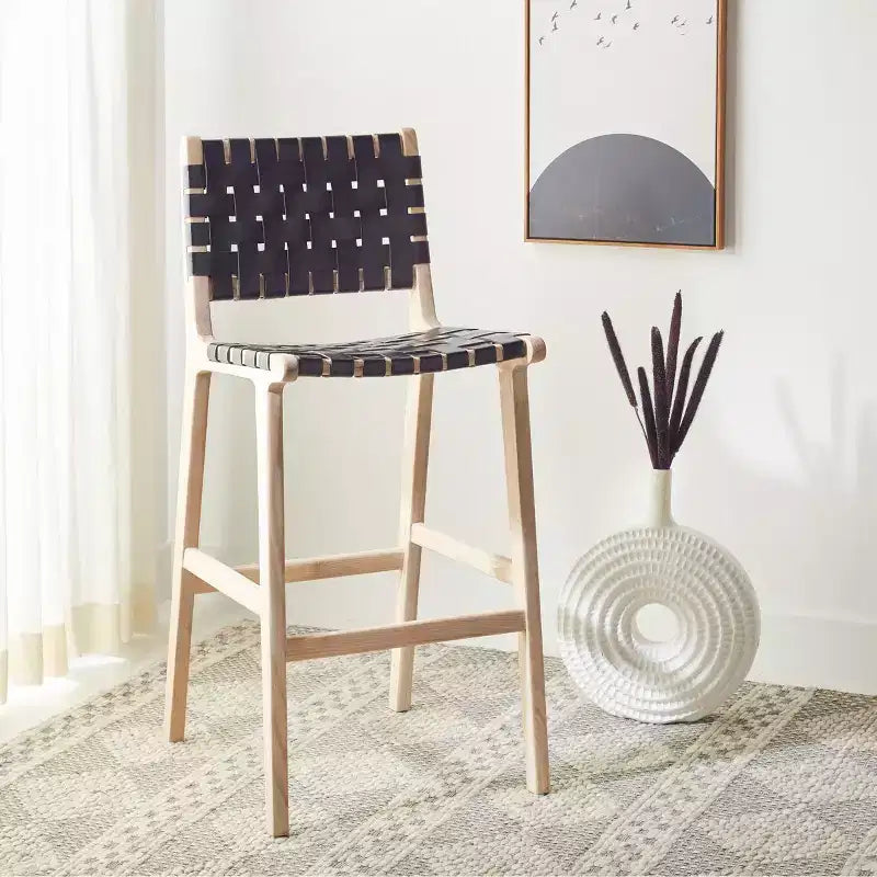 Tabouret de bar en cuir Adah - Safavieh