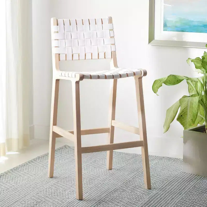 Tabouret de bar en cuir Adah - Safavieh