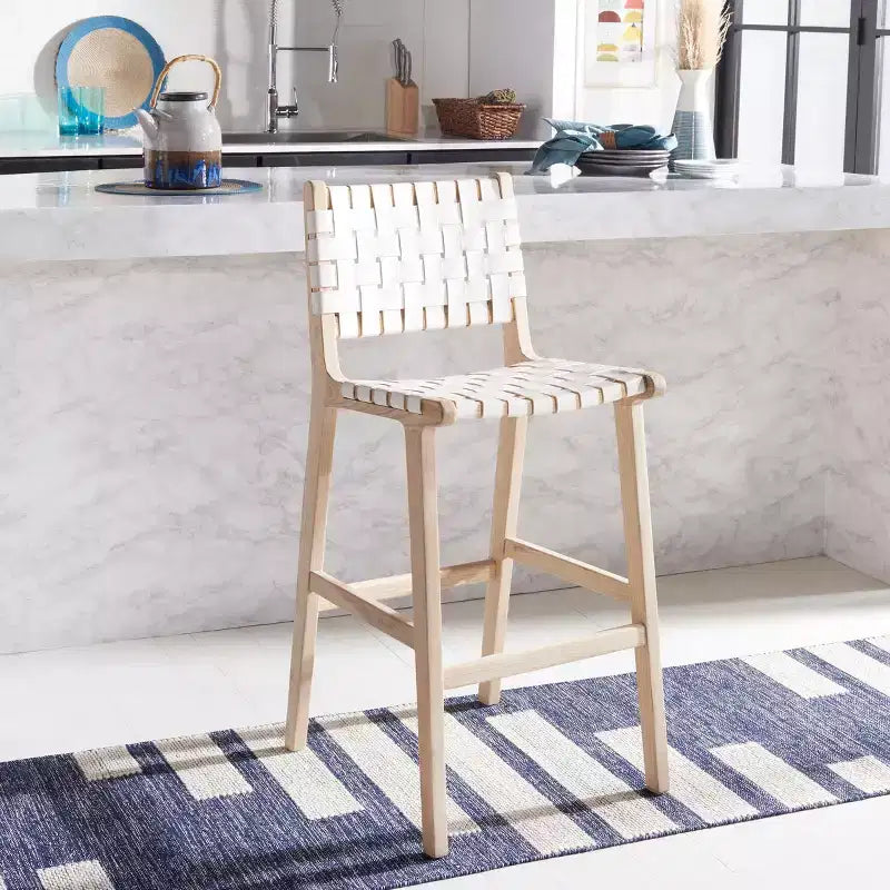 Tabouret de bar en cuir Adah - Safavieh