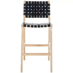 Adah Leather Bar Stool - Safavieh