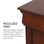 Ensemble table de nuit et commode 3 pièces en bois massif Devi traditionnel de Furniture of America