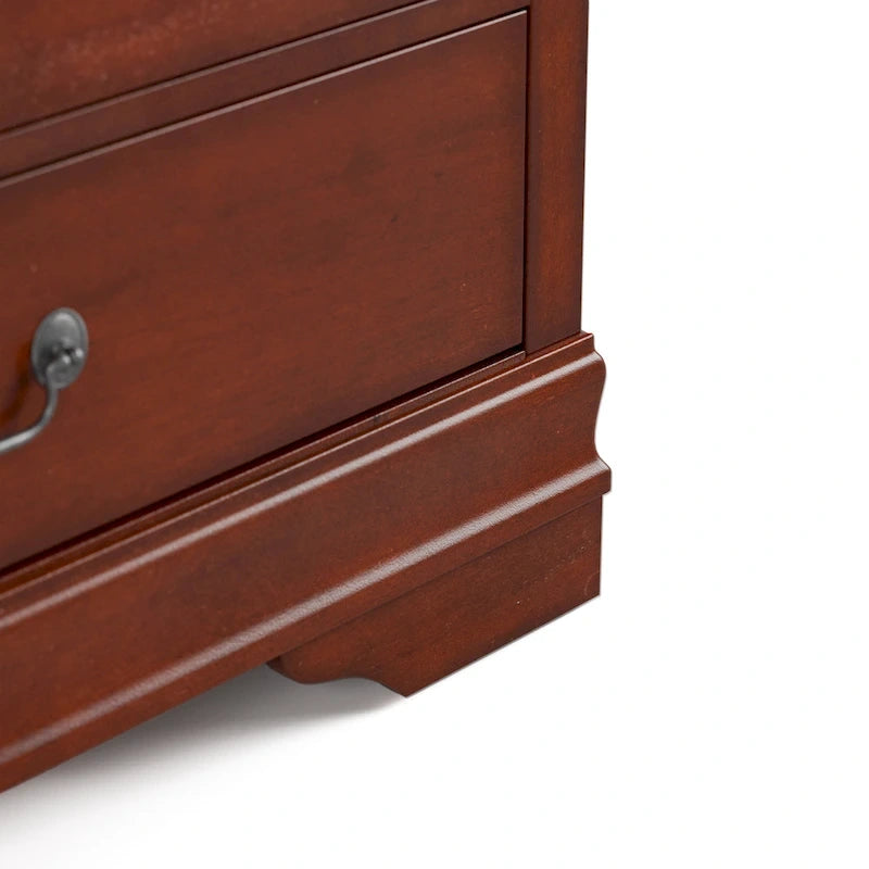 Ensemble table de nuit et commode 3 pièces en bois massif Devi traditionnel de Furniture of America