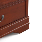 Ensemble table de nuit et commode 3 pièces en bois massif Devi traditionnel de Furniture of America