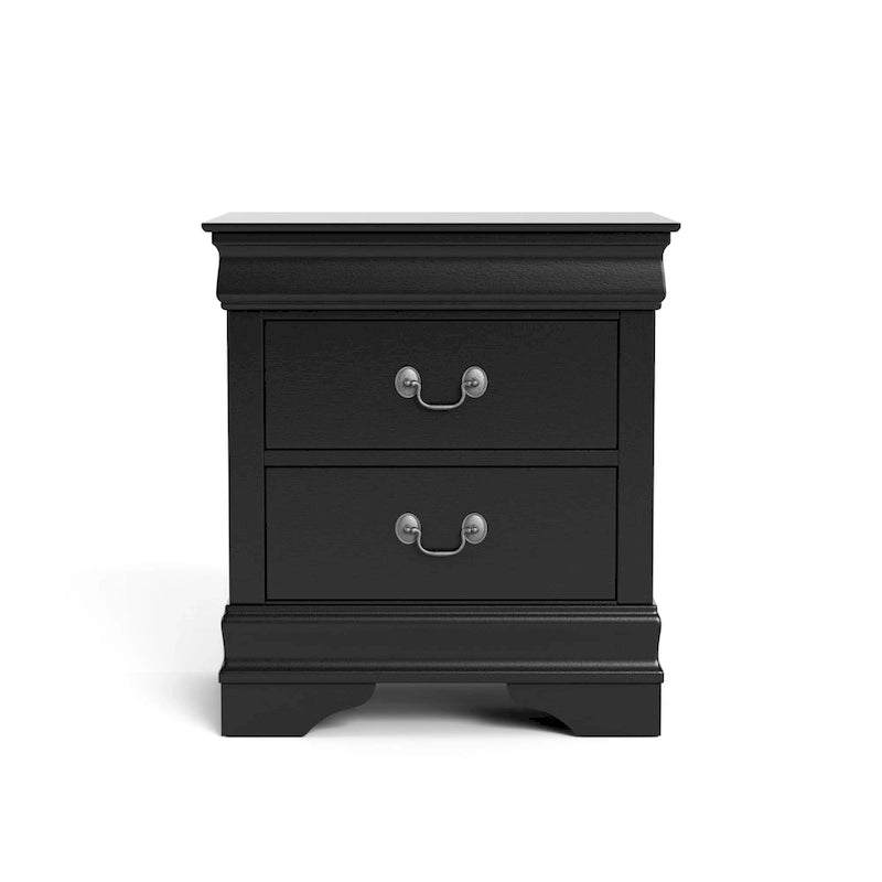 Ensemble table de nuit et commode 3 pièces en bois massif Devi traditionnel de Furniture of America