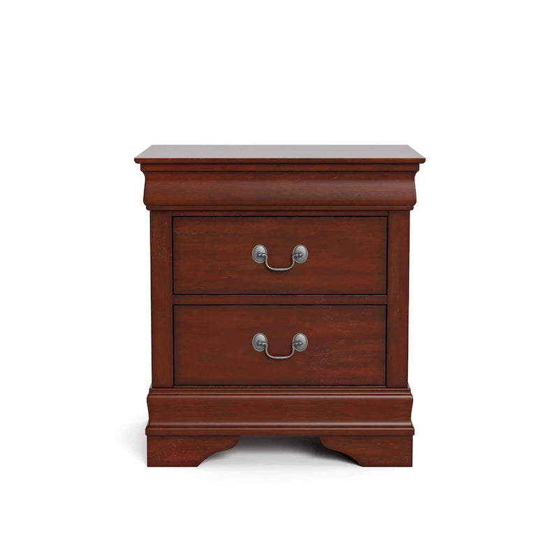 Ensemble table de nuit et commode 3 pièces en bois massif Devi traditionnel de Furniture of America