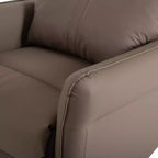 Fauteuil inclinable à bascule rembourré pivotant à 360/270 degrés avec poches latérales/ports USB, planeur pivotant électrique, 4W-ModernLuxe