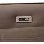 Fauteuil inclinable à bascule rembourré pivotant à 360/270 degrés avec poches latérales/ports USB, planeur pivotant électrique, 4W-ModernLuxe