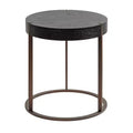 Kate and Laurel Rovin Side Table Wood and Metal, 16x16x18, Black