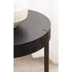 Table d'appoint Kate and Laurel Rovin, bois et métal, 16x16x18, noir