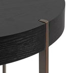 Table d'appoint Kate and Laurel Rovin, bois et métal, 16x16x18, noir