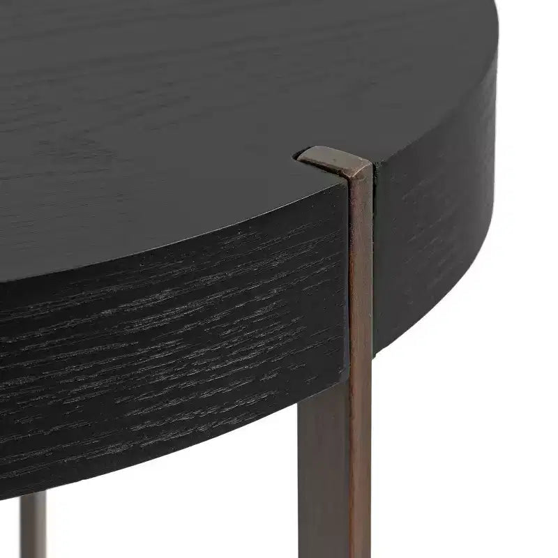 Table d'appoint Kate and Laurel Rovin, bois et métal, 16x16x18, noir