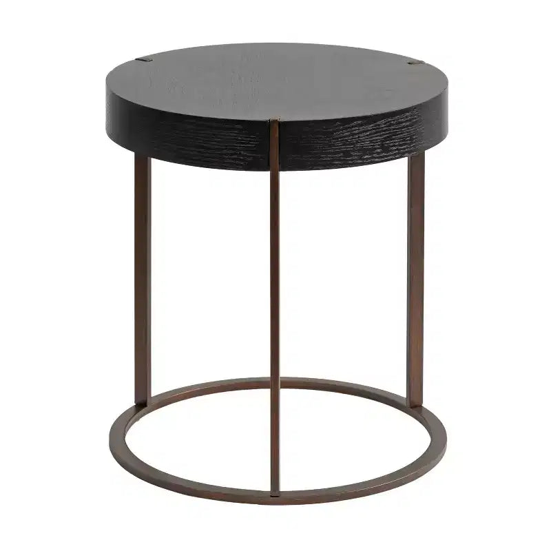 Table d'appoint Kate and Laurel Rovin, bois et métal, 16x16x18, noir