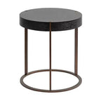 Table d'appoint Kate and Laurel Rovin, bois et métal, 16x16x18, noir