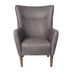 Fauteuil d'appoint commercial à oreilles, rembourré, avec cadre et pieds en bois - 33,25P x 29,75L x 41,25H