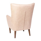 Fauteuil d'appoint commercial à oreilles, rembourré, avec cadre et pieds en bois - 33,25P x 29,75L x 41,25H