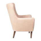Fauteuil d'appoint commercial à oreilles, rembourré, avec cadre et pieds en bois - 33,25P x 29,75L x 41,25H