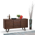 WYNDENHALL Mitchell Buffet industriel moderne rectangulaire en métal de 60 po de large en BOIS DE CHÊNE - 60 x 17 x 30