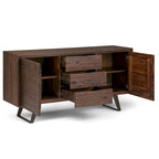 WYNDENHALL Mitchell Buffet industriel moderne rectangulaire en métal de 60 po de large en BOIS DE CHÊNE - 60 x 17 x 30