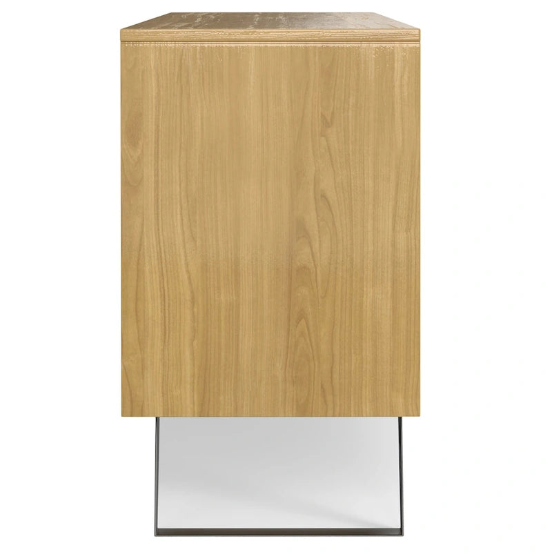 WYNDENHALL Mitchell Buffet industriel moderne rectangulaire en métal de 60 po de large en BOIS DE CHÊNE - 60 x 17 x 30