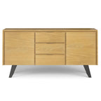 WYNDENHALL Mitchell Buffet industriel moderne rectangulaire en métal de 60 po de large en BOIS DE CHÊNE - 60 x 17 x 30