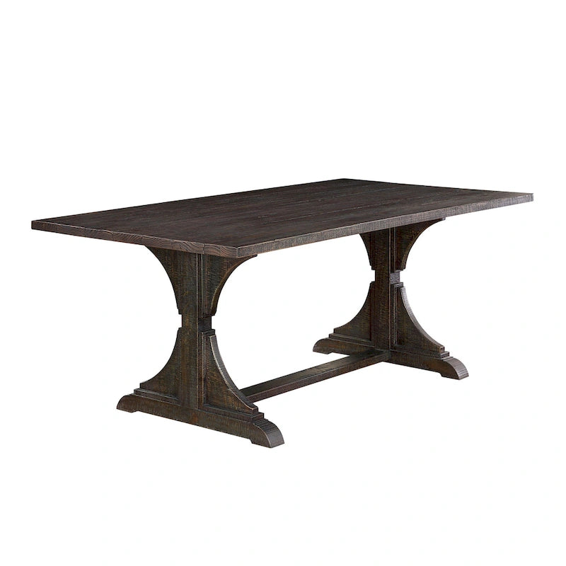 Table de salle à manger Badri Rustic en bois massif de 76 po de Furniture of America