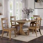 Table de salle à manger Badri Rustic en bois massif de 76 po de Furniture of America