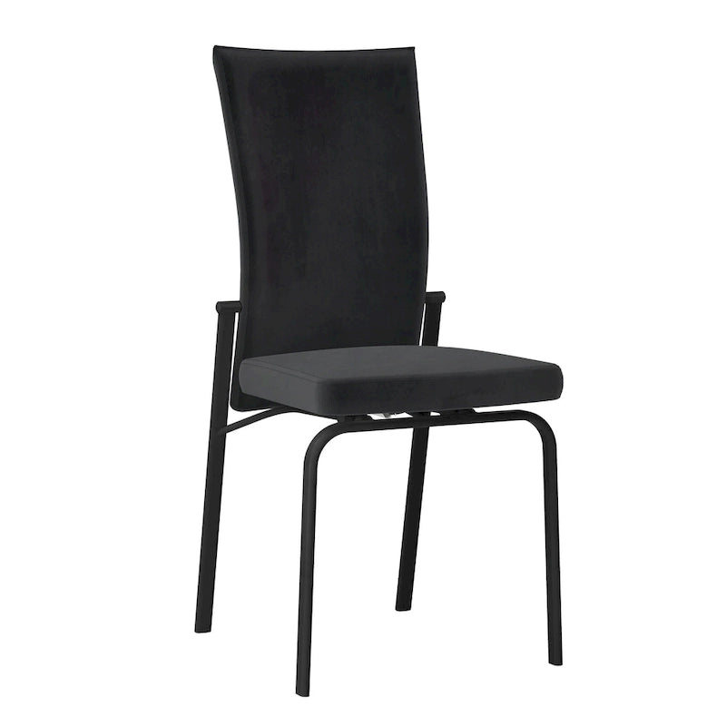 Chaise d'appoint Monique Black à dossier mobile