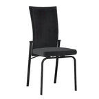 Chaise d'appoint Monique Black à dossier mobile