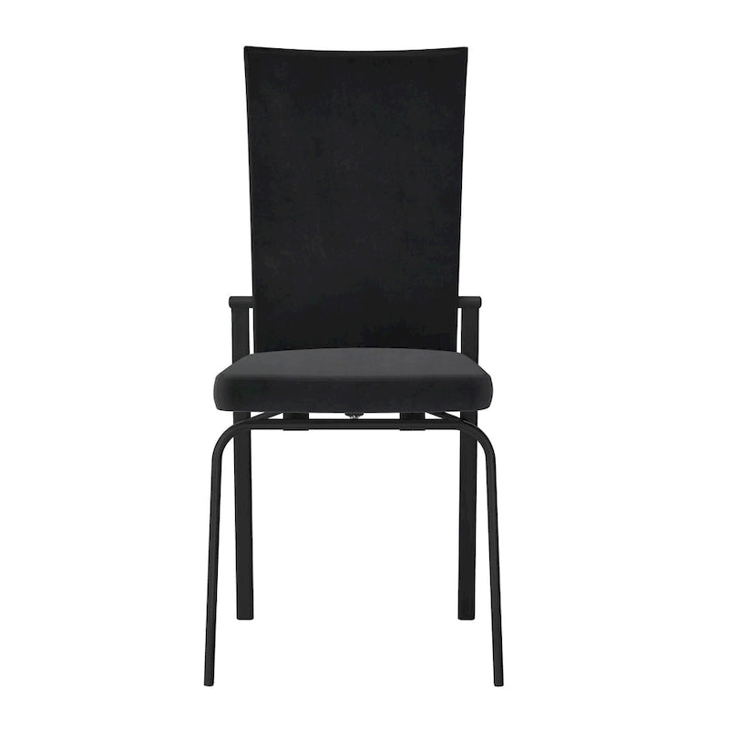Chaise d'appoint Monique Black à dossier mobile