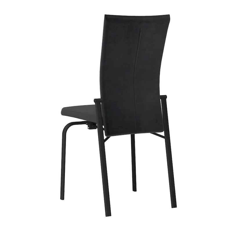 Chaise d'appoint Monique Black à dossier mobile