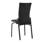 Chaise d'appoint Monique Black à dossier mobile