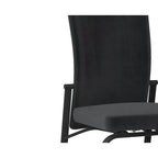 Chaise d'appoint Monique Black à dossier mobile