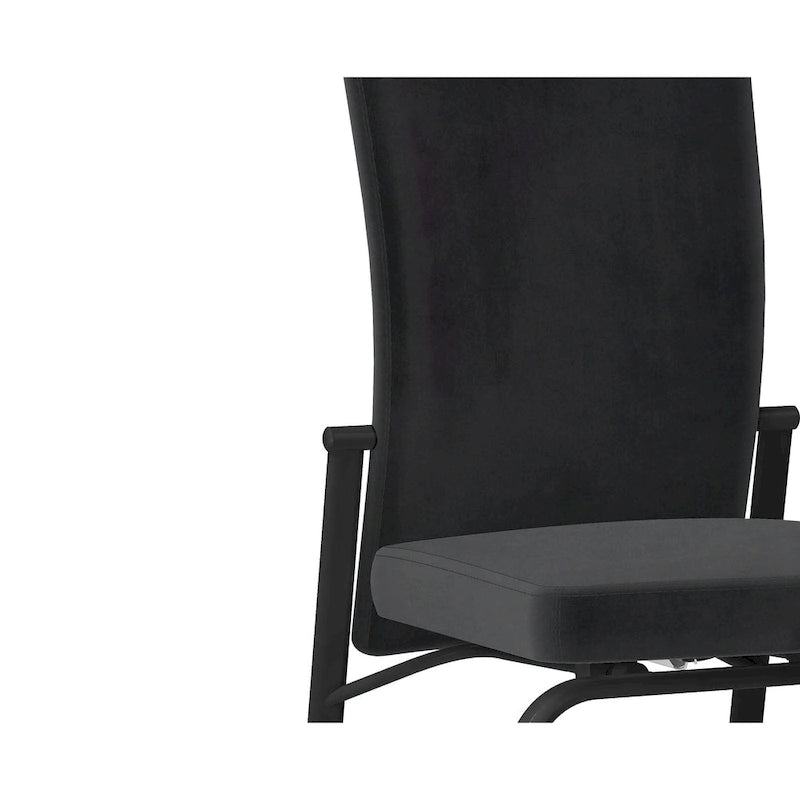 Chaise d'appoint Monique Black à dossier mobile