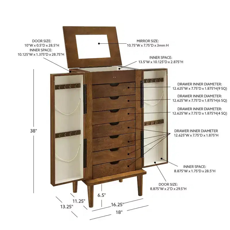 Armoire à bijoux Powell Phillippa