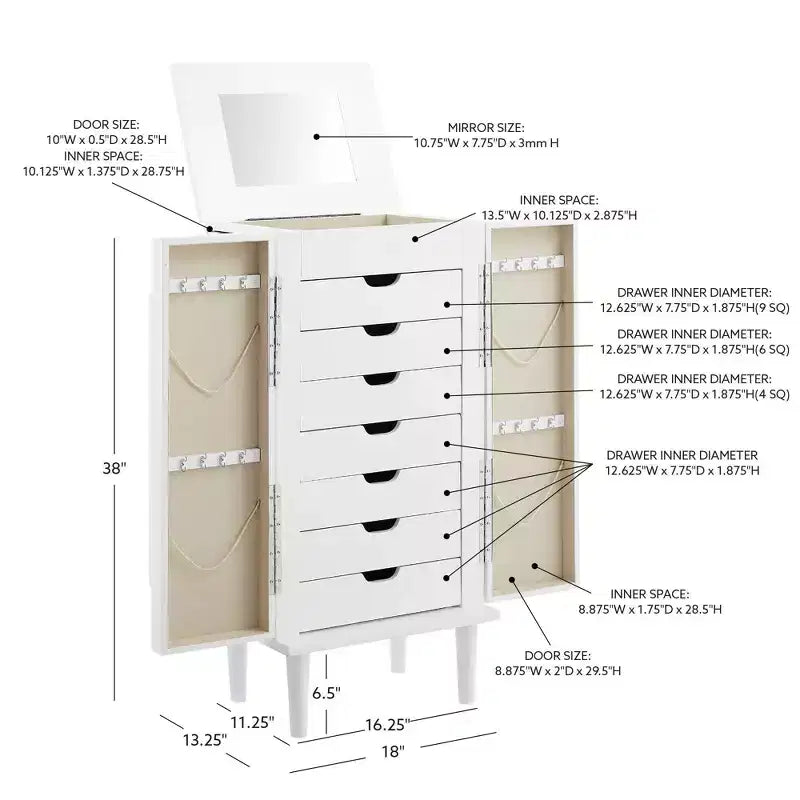 Armoire à bijoux Powell Phillippa