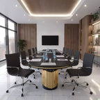 Chaise de bureau LeisureMod Harris dossier mi-hauteur, revêtement en cuir avec pivot, inclinaison et base chromée, siège de bureau moderne pour bureau à domicile ou salle de conférence