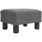 HOMCOM Pouf repose-pieds ottoman en tissu lin moderne 16 cubes