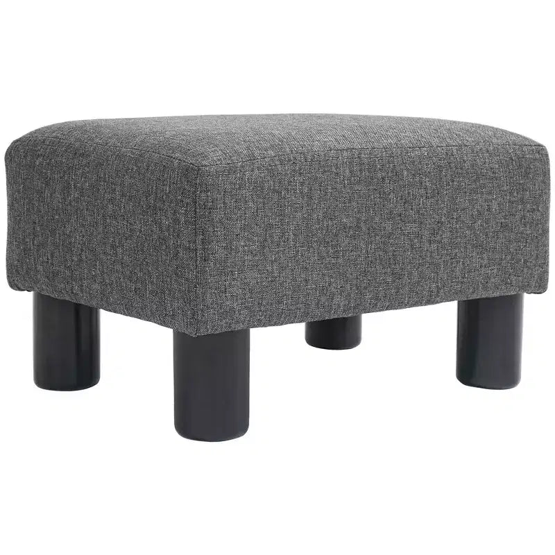 HOMCOM Pouf repose-pieds ottoman en tissu lin moderne 16 cubes