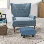 HOMCOM Pouf repose-pieds ottoman en tissu lin moderne 16 cubes