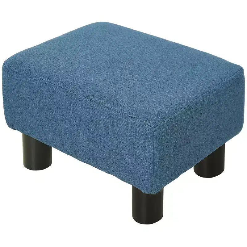 HOMCOM Pouf repose-pieds ottoman en tissu lin moderne 16 cubes