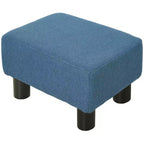 HOMCOM Pouf repose-pieds ottoman en tissu lin moderne 16 cubes