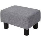 HOMCOM Pouf repose-pieds ottoman en tissu lin moderne 16 cubes